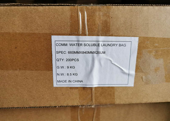 Waszakken voor vuil linnen, oplosbaar in warm water - Economie, polyvinylalcoholfilm, helder - 0,8 mil
